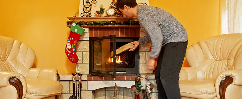 Rusted Metal Fireplace Restoration in Farmingville, New York